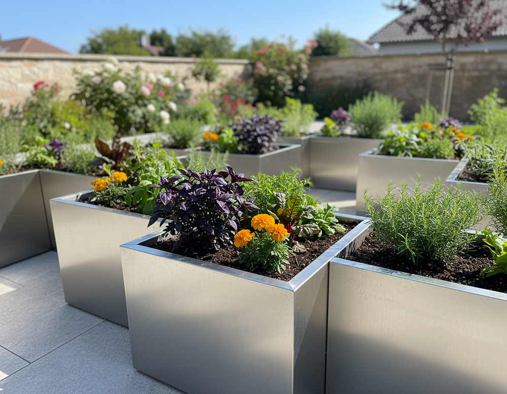 Edelstahl-Hochbeete - perfekt für langlebige Gartenprojekte. Edelstahl-Hochbeete - perfekt für langlebige Gartenprojekte.