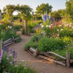 Kreative Beetumrandungen im Cottage‑Garten – sanfte, unregelmäßige Kanten aus Holz und Pflanzen