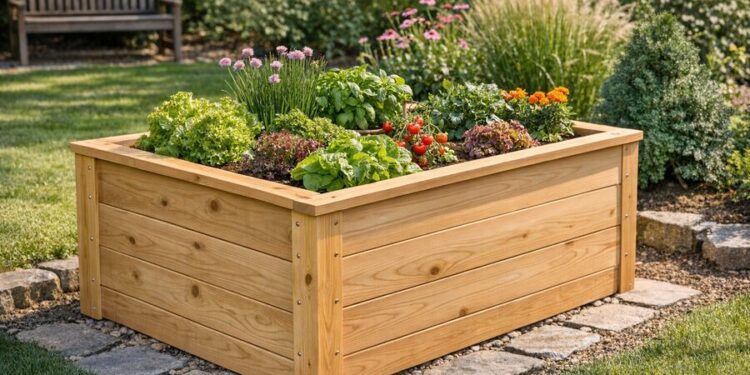 Hochbeet aus Hemlock