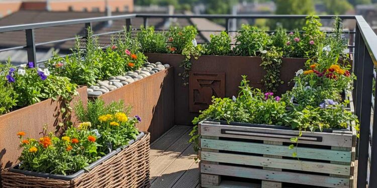 Beeteinfassungen für Balkon-Hochbeete