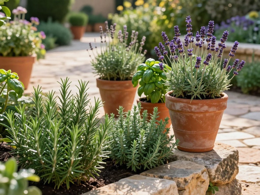 Mediterrane Beetumrandung